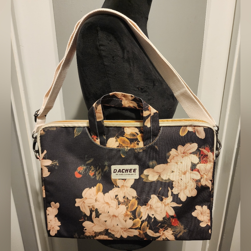 Floral Black and Cream Women's Bag